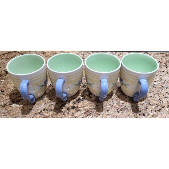 Pfaltzgraff Summer Breeze 16 oz. Stoneware Coffee Tea Mugs/Cups Set of 4 - Picture 10 of 14